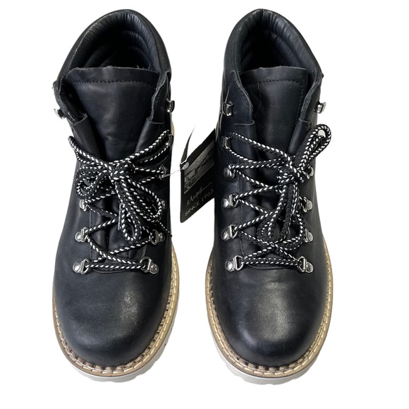 Montelliana Boots Womens Size 10 1965 Margherita Black Leather Ankle Hiking Boot - Picture 3 of 12